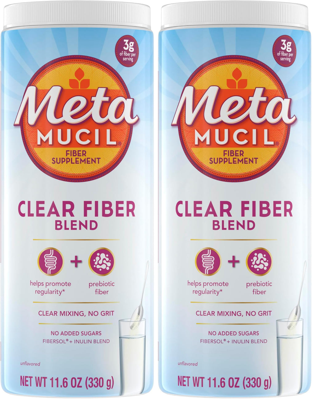 Metamucil Clear Fiber Blend Unflavored Fiber Supplement