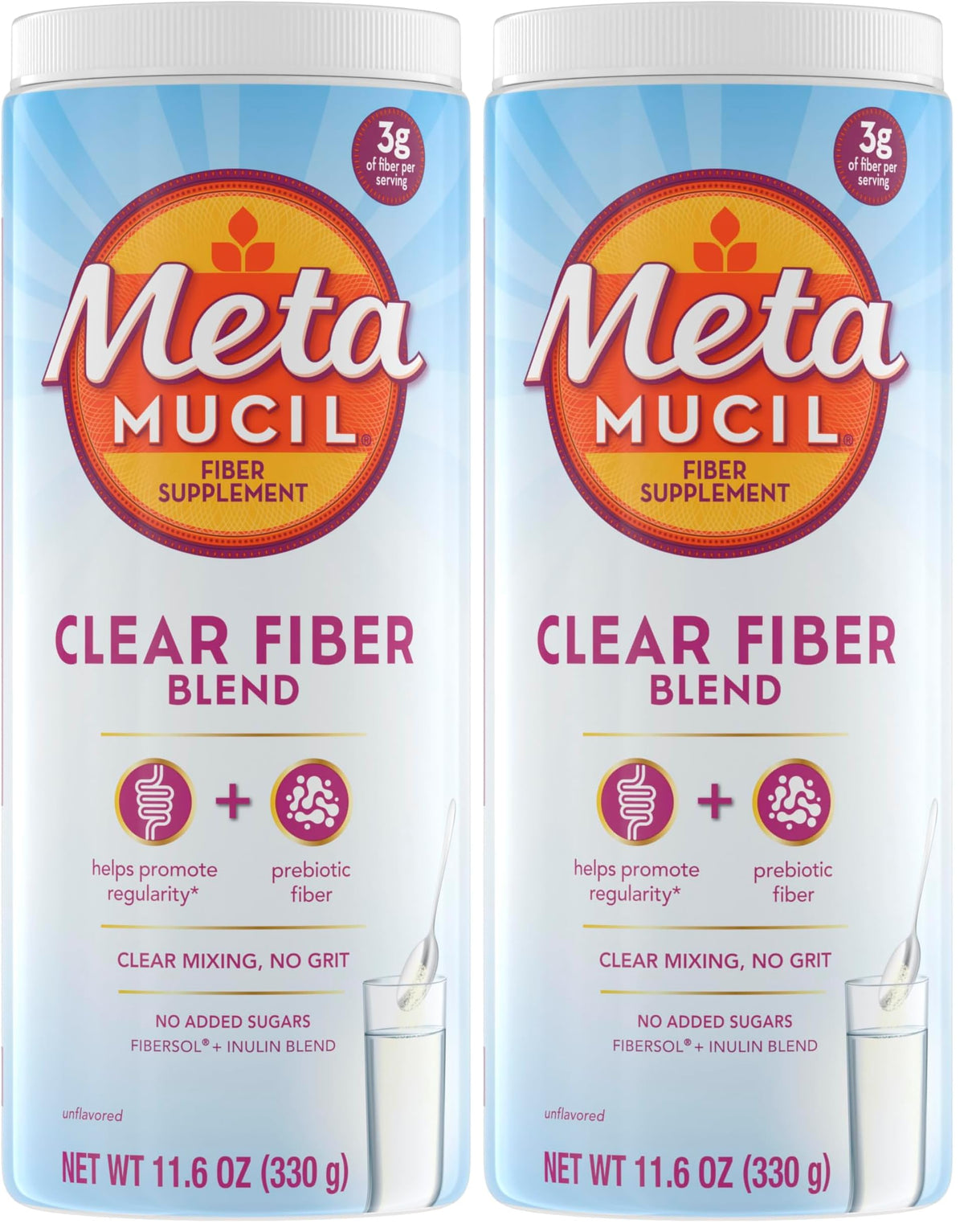 Metamucil Clear Fiber Blend Unflavored Fiber Supplement