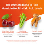 Uric Acid Support: Tart Cherry, Turmeric & Celery Seed


