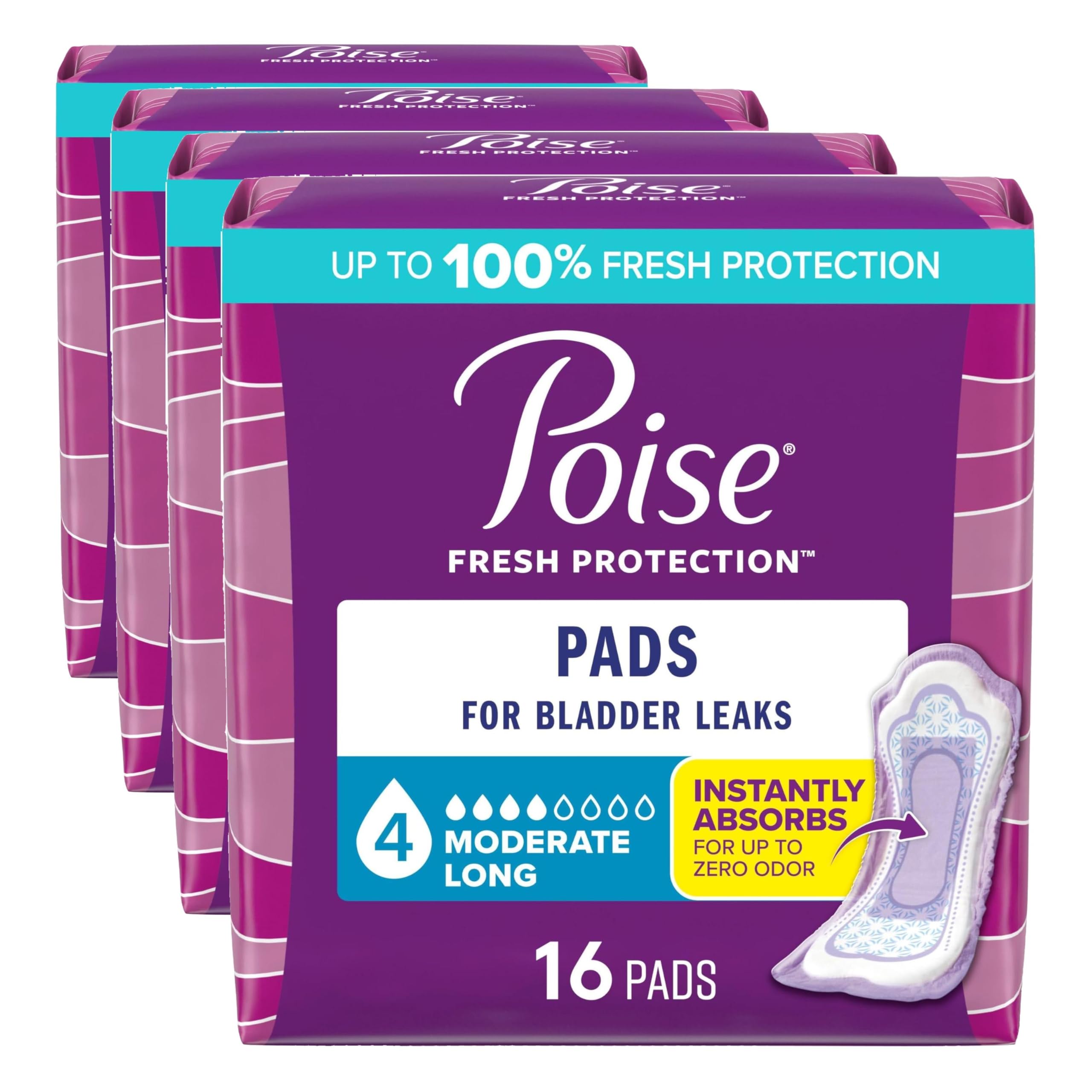 Poise Incontinence Pads for Women - Bladder Leak Protection