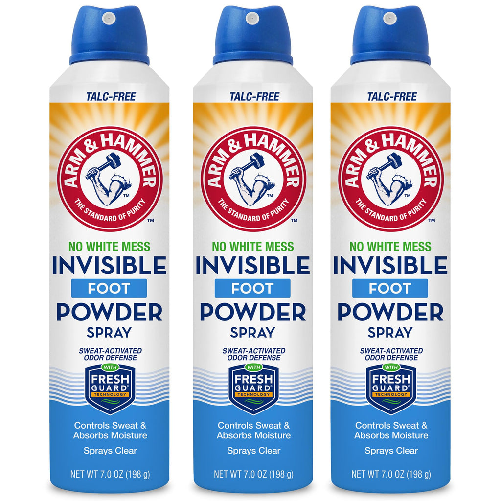 Arm & Hammer Invisible Foot Powder Spray - Talc-Free Odor

