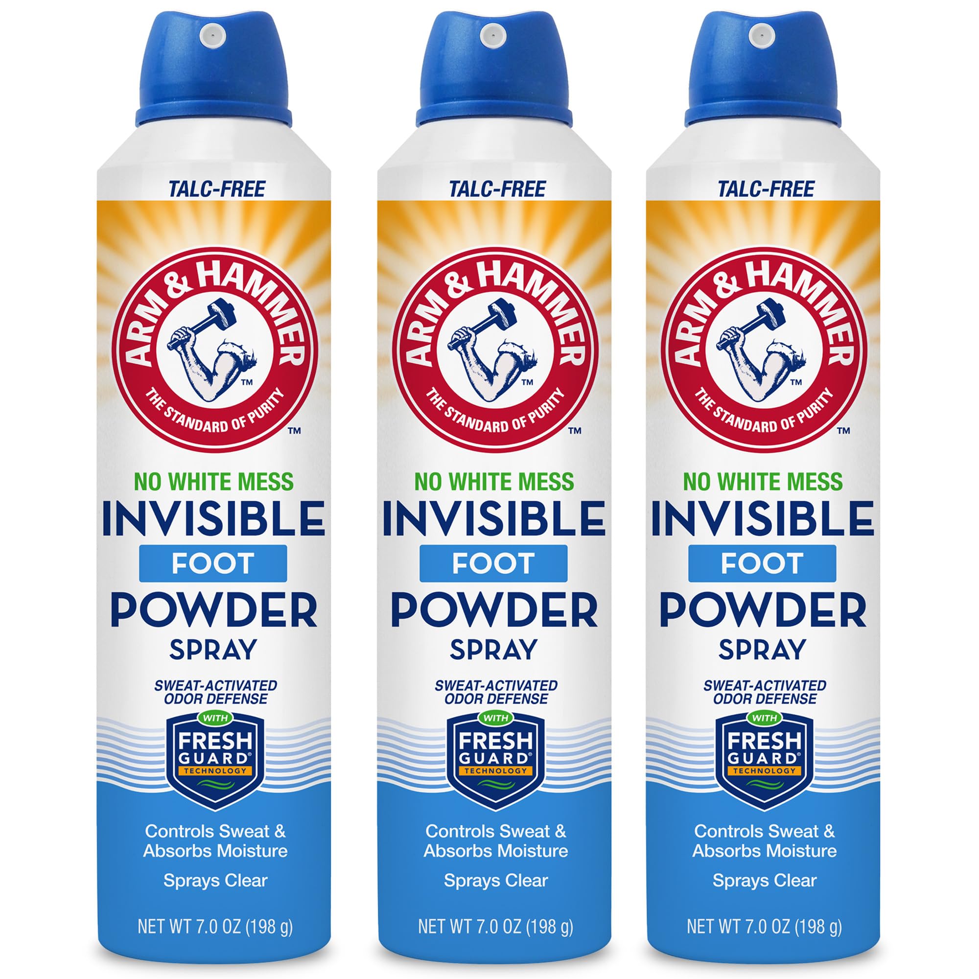 Arm & Hammer Invisible Foot Powder Spray - Talc-Free Odor

