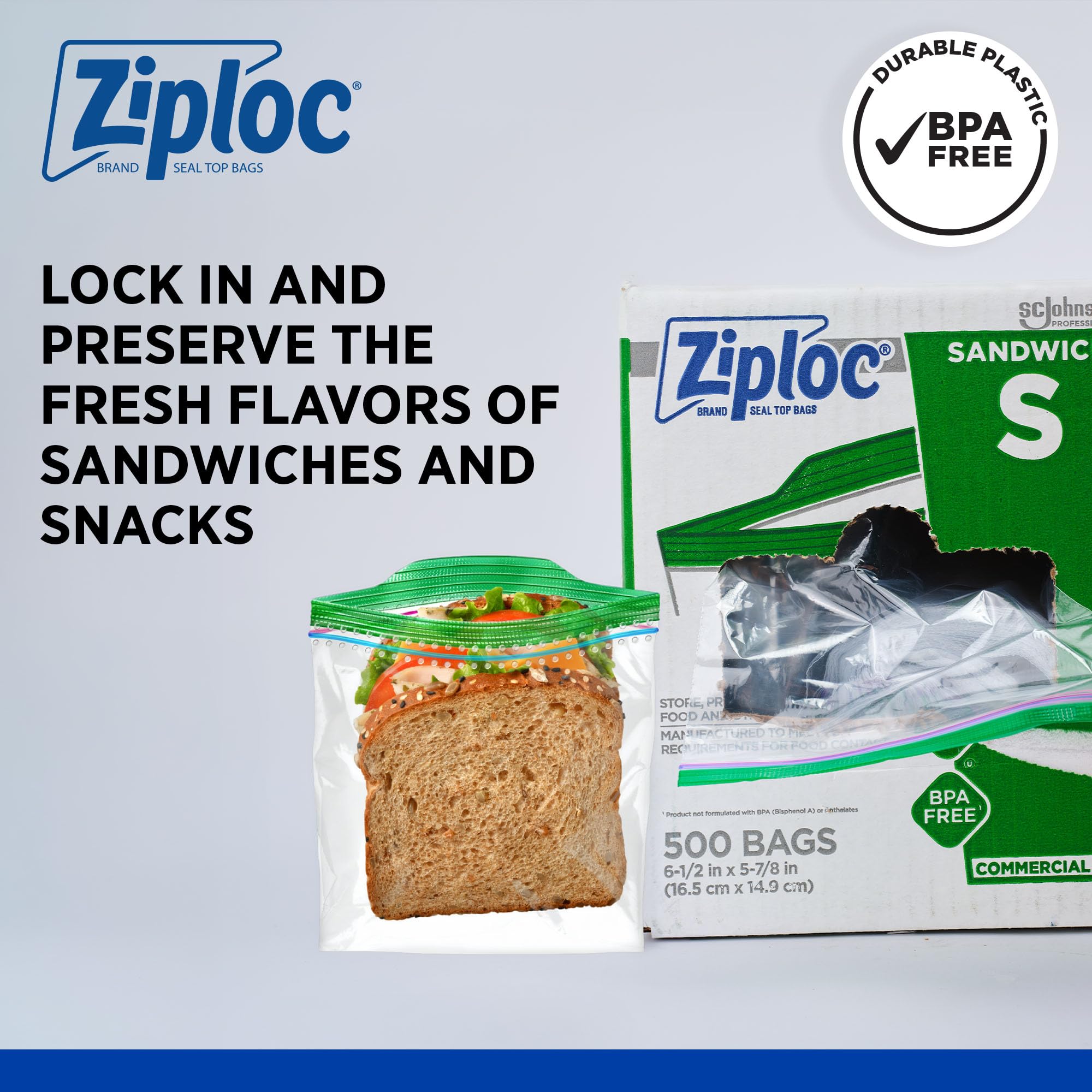 SC Johnson Ziploc Sandwich Bags - Easy Open Tabs

