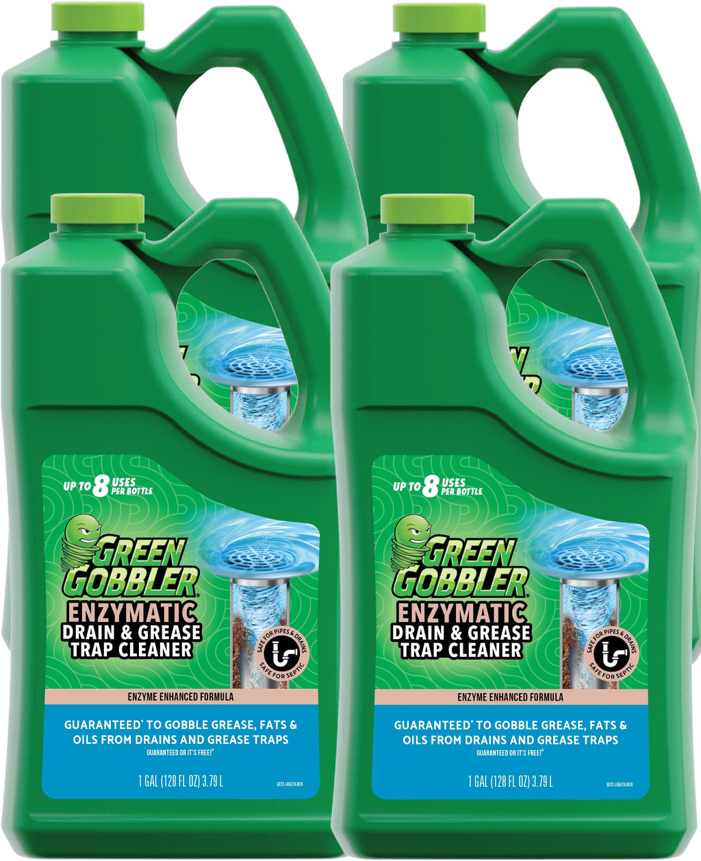 Green Gobbler Enzymatic Drain Cleaner for Grease Traps & Septic Systems