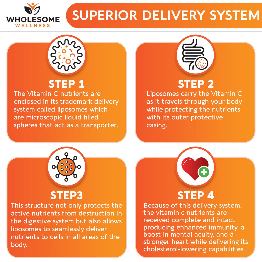 Wholesome Wellness Liposomal Vitamin C for Immune Support

