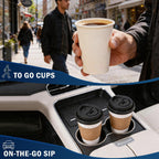 MOUMOULIFE Disposable Paper Cups | Leak-Proof & Recyclable

