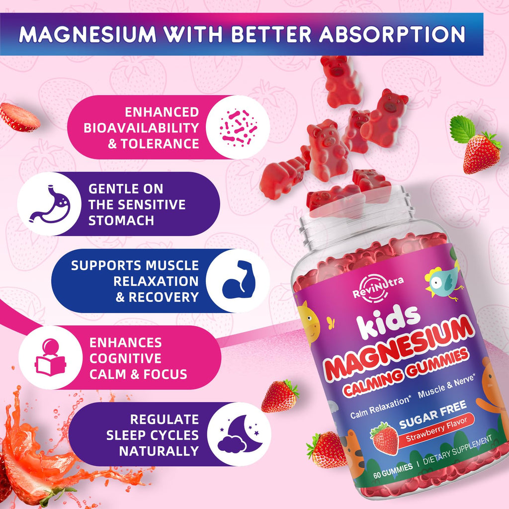 ReviNutra Magnesium Glycinate Gummies for Sleep and Wellness

