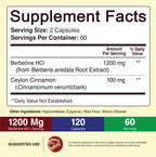 NutriFlair Berberine HCl with Cinnamon Capsules

