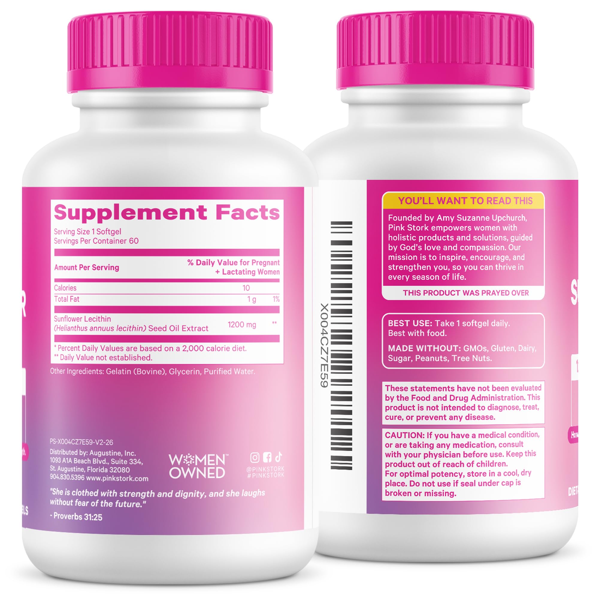 Pink Stork Sunflower Lecithin 1200 mg Softgels

