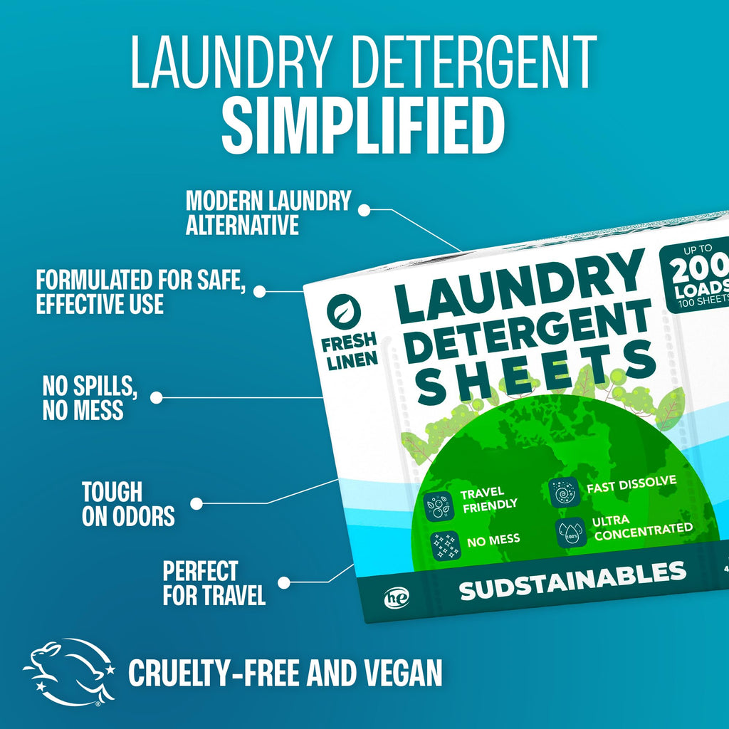 Sudstainables Laundry Detergent Sheets – Dissolvable Clean

