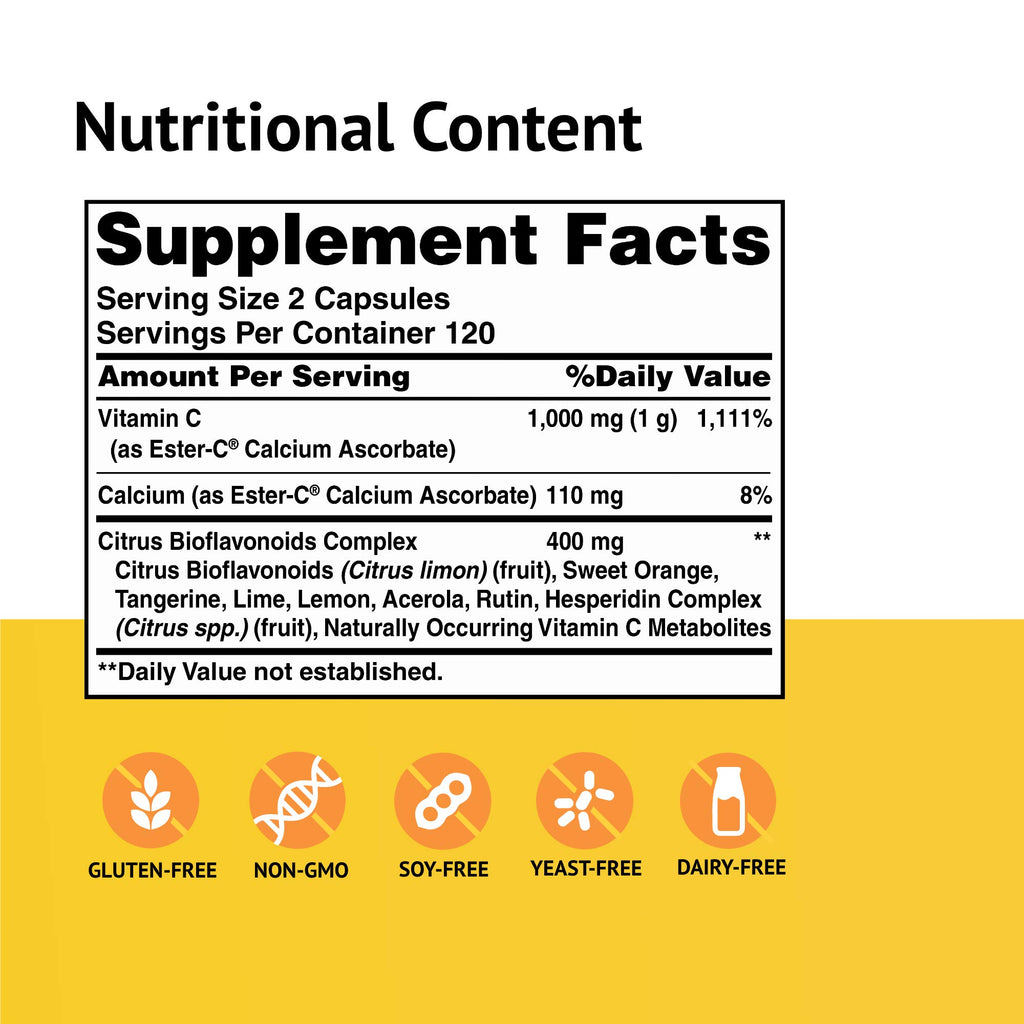 American Health Ester-C Vitamin C Citrus Bioflavonoids

