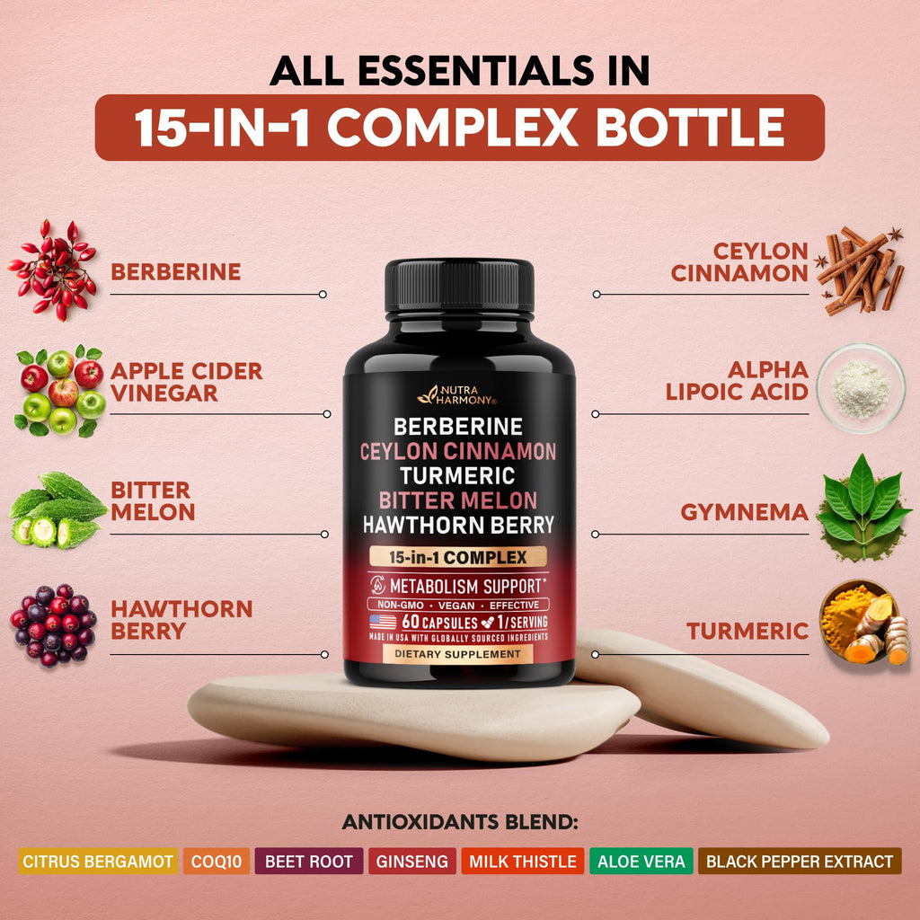 Berberine Metabolic Support Supplement | Heart & Energy

