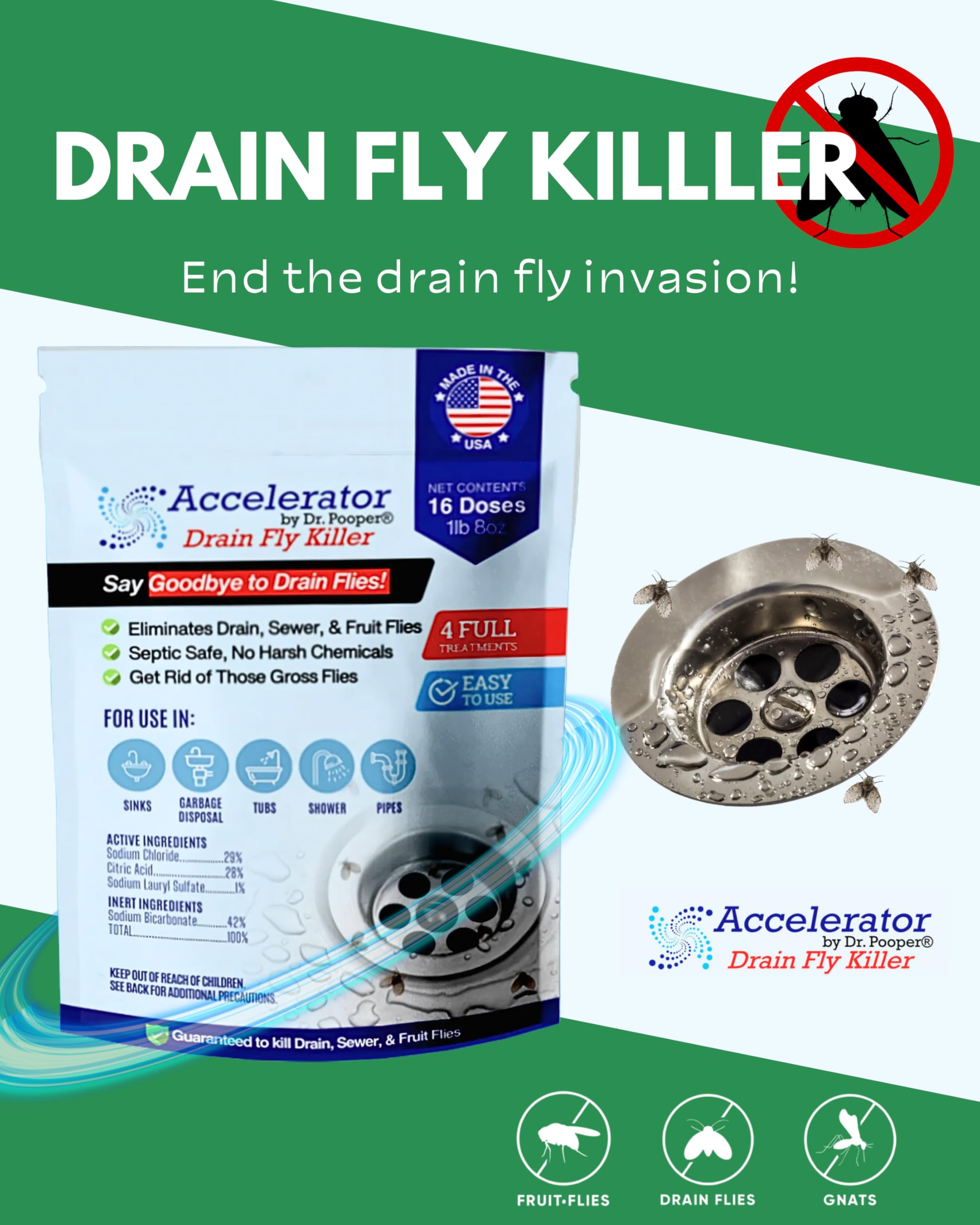 Drain Fly Killer Powder – Fast-Acting Drain Pest Control

