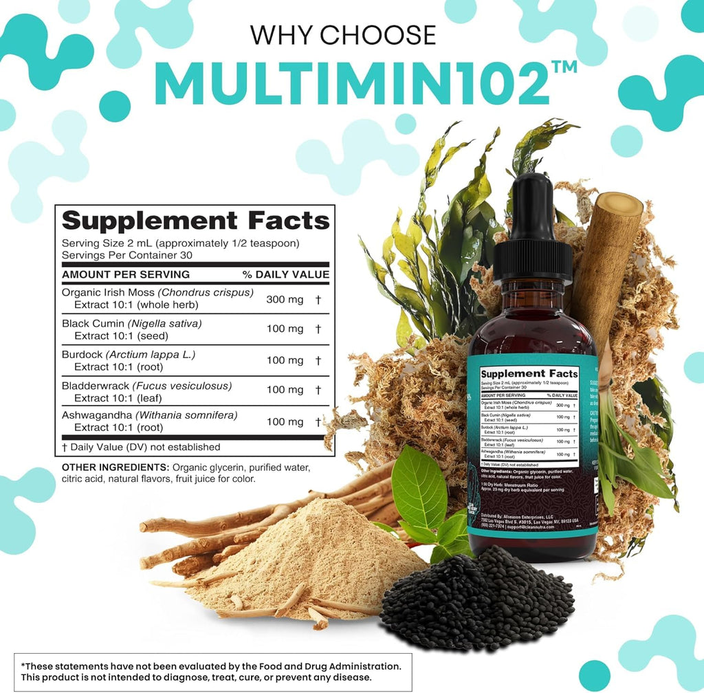 Clean Nutra Sea Moss Drops MultiMineral Liquid | Vegan

