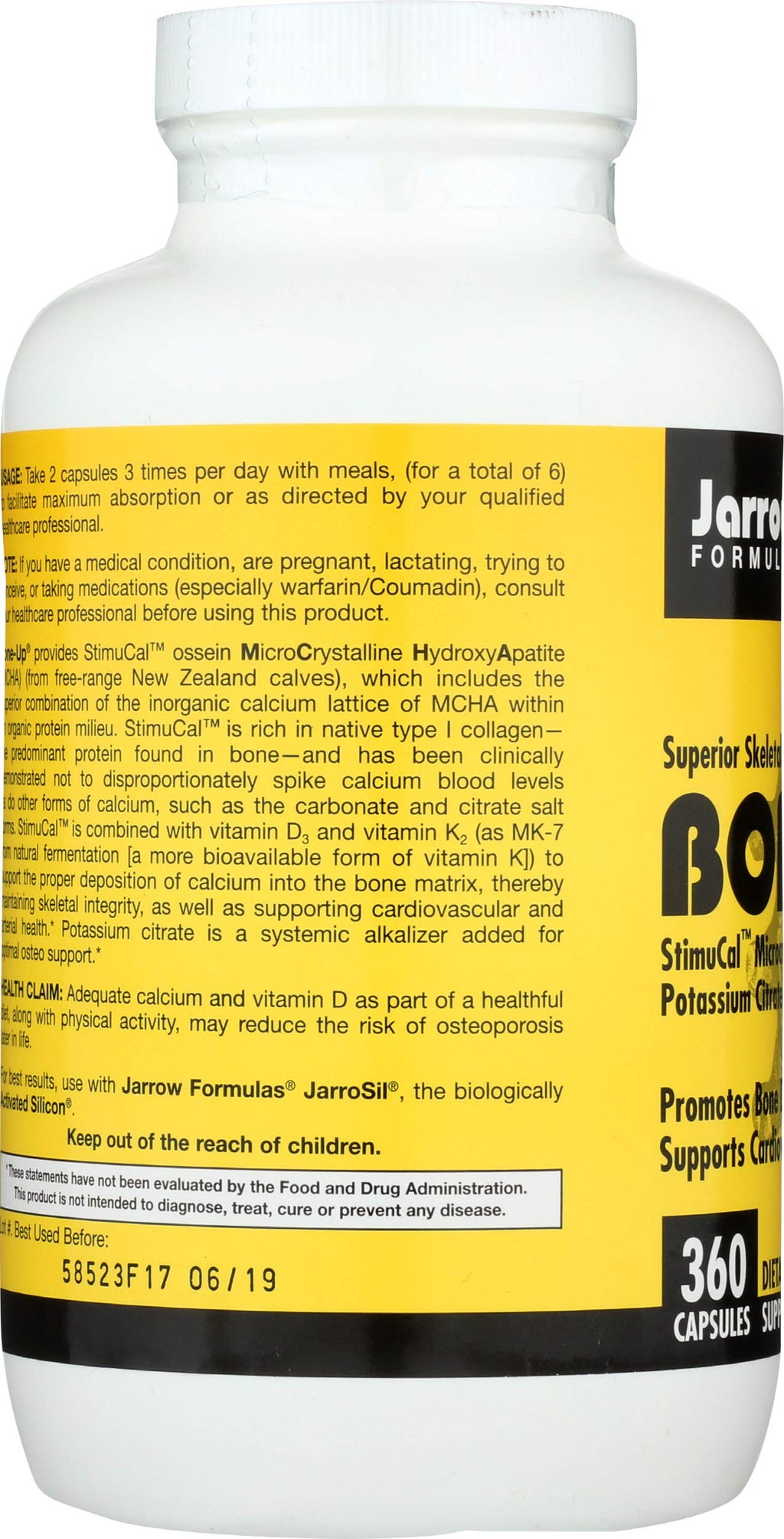 Jarrow Formulas BoneUp for Bone Density - Calcium, D3 & K2

