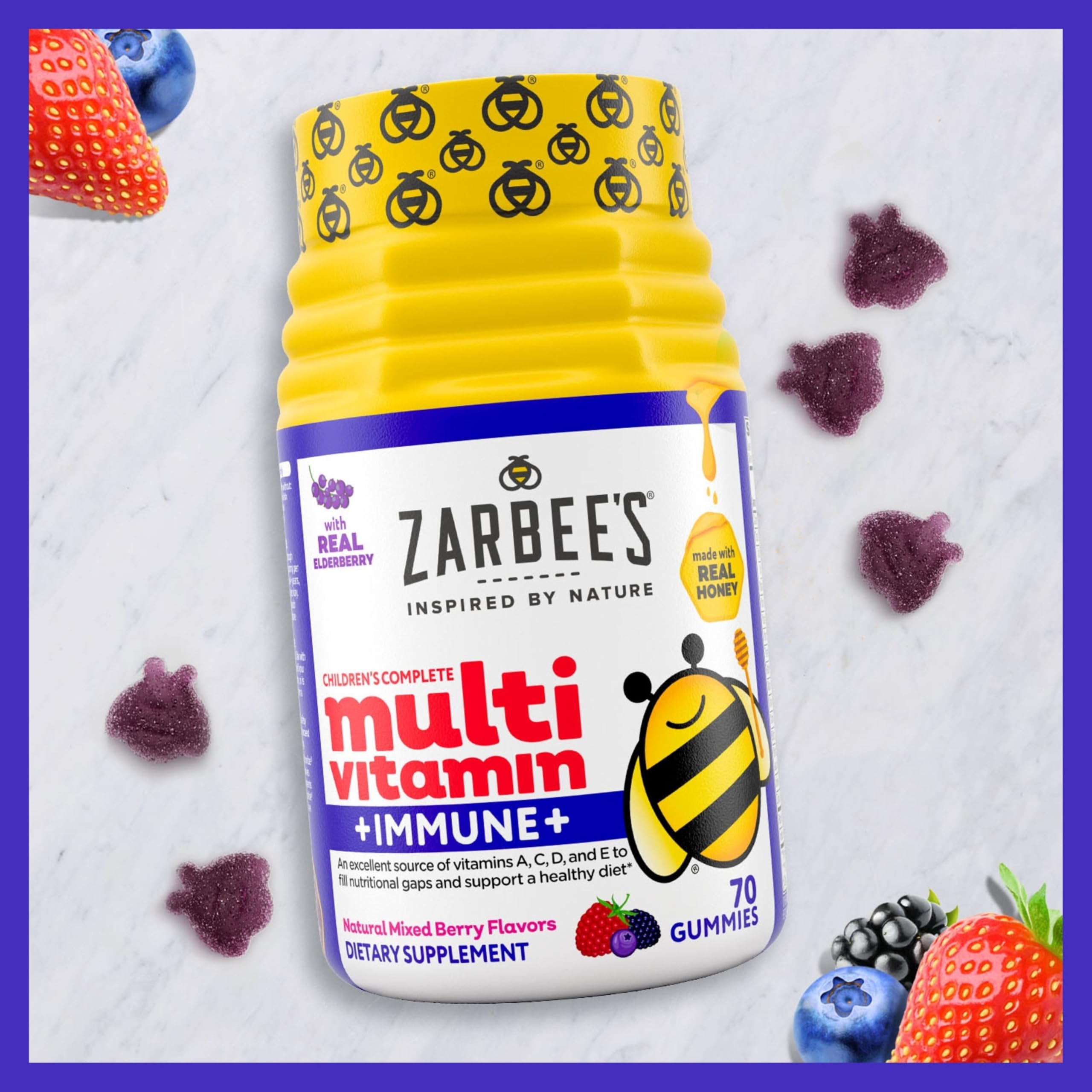 Zarbee's Complete Kids Multivitamin Gummies | Immune Support

