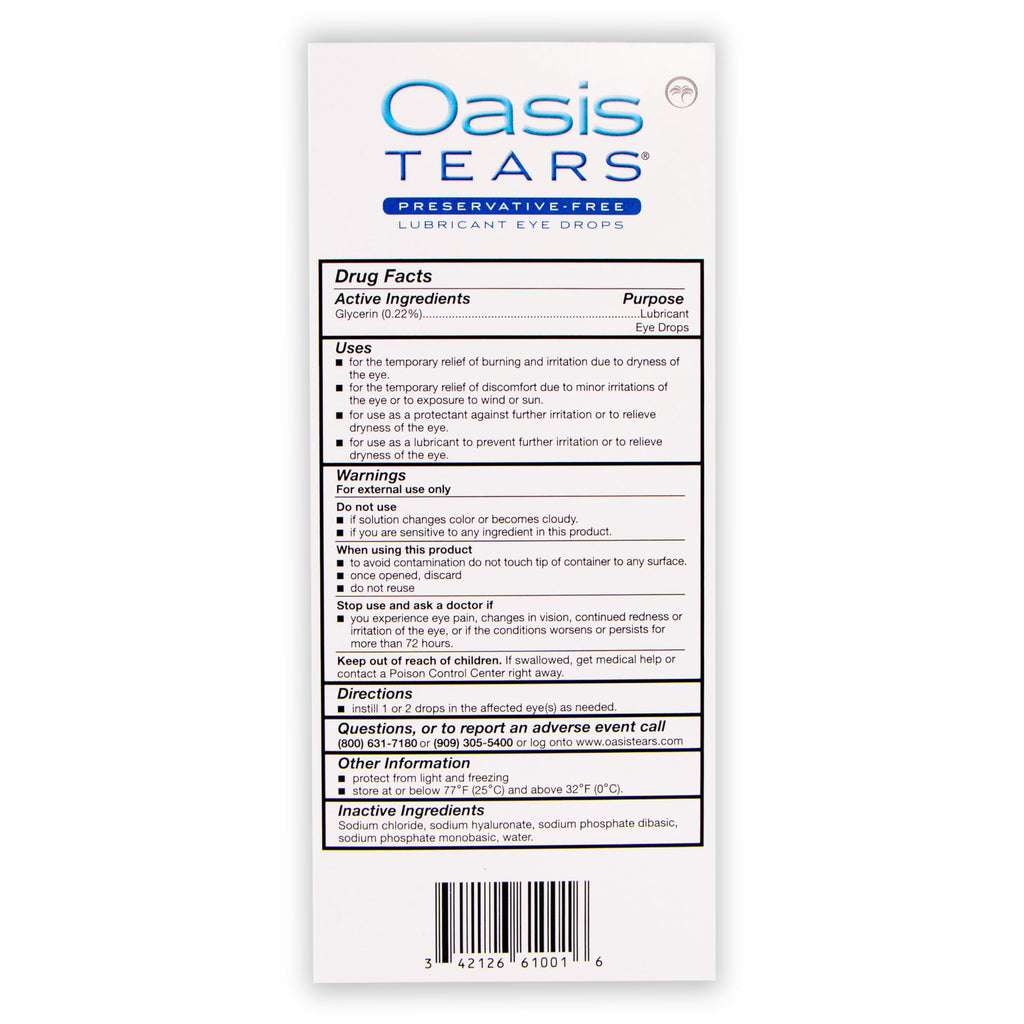 Oasis TEARS Preservative-Free Eye Drops - Dry Eye Relief

