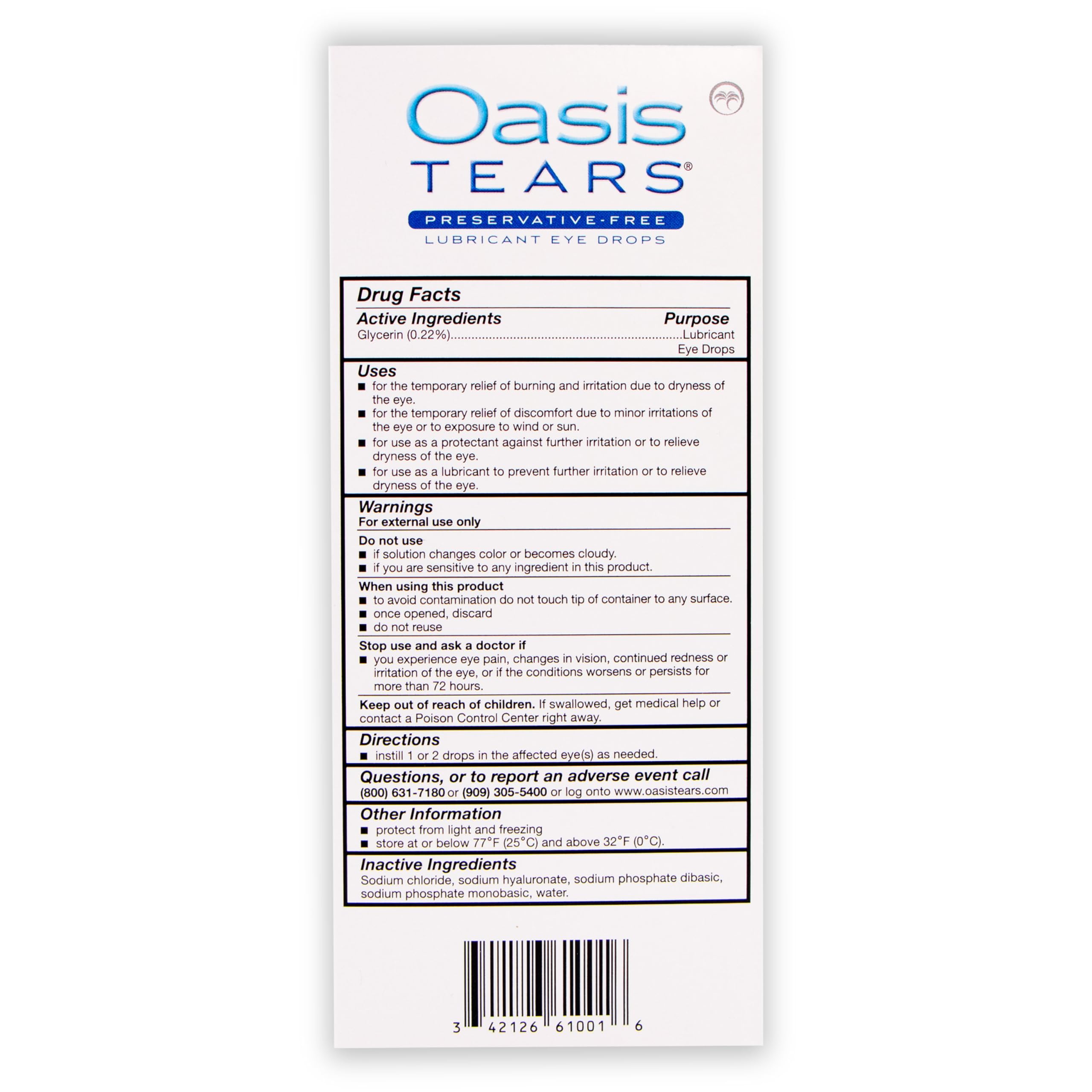 Oasis TEARS Preservative-Free Eye Drops - Dry Eye Relief

