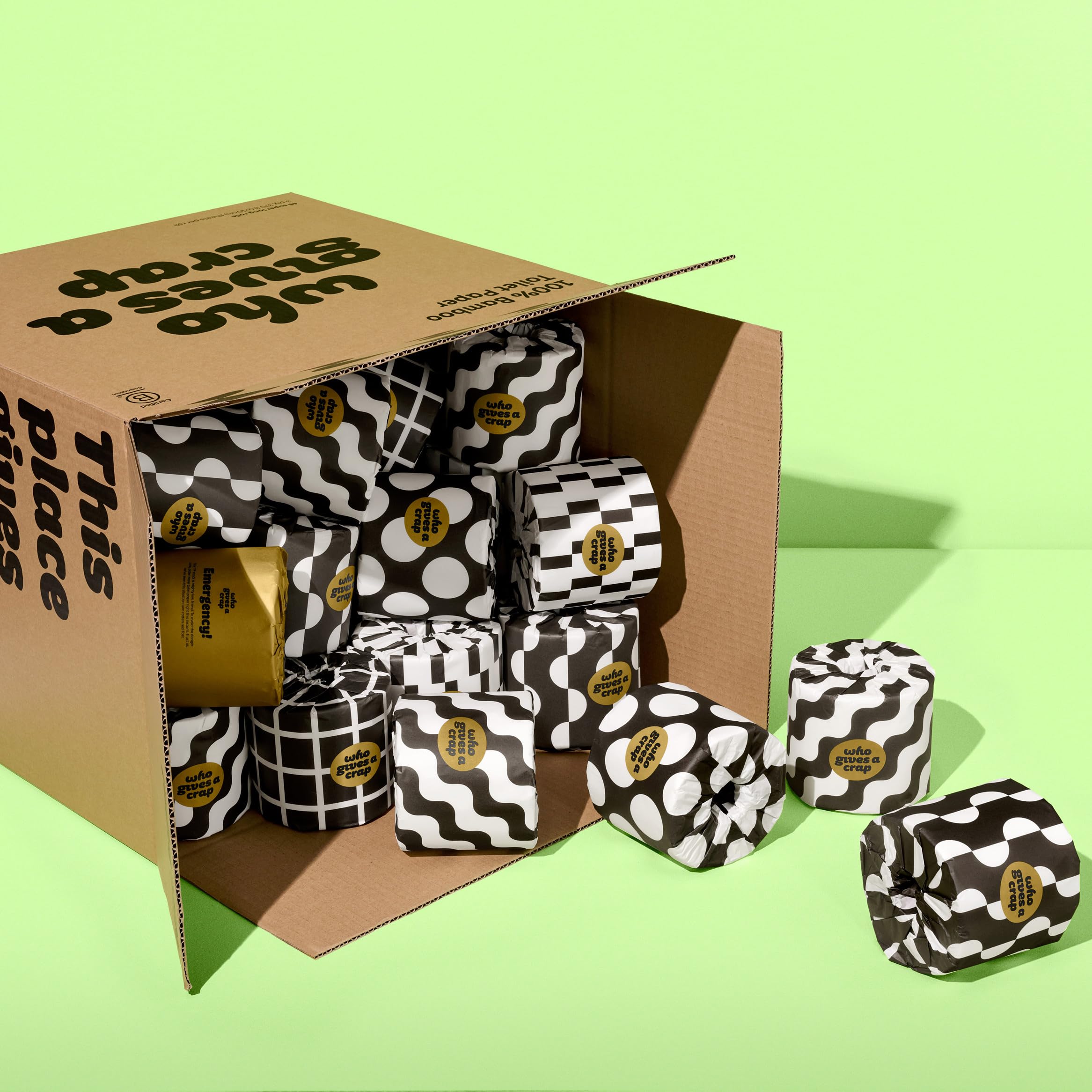 Who Gives A Crap Bamboo Toilet Paper - Three-Ply Soft and Strong