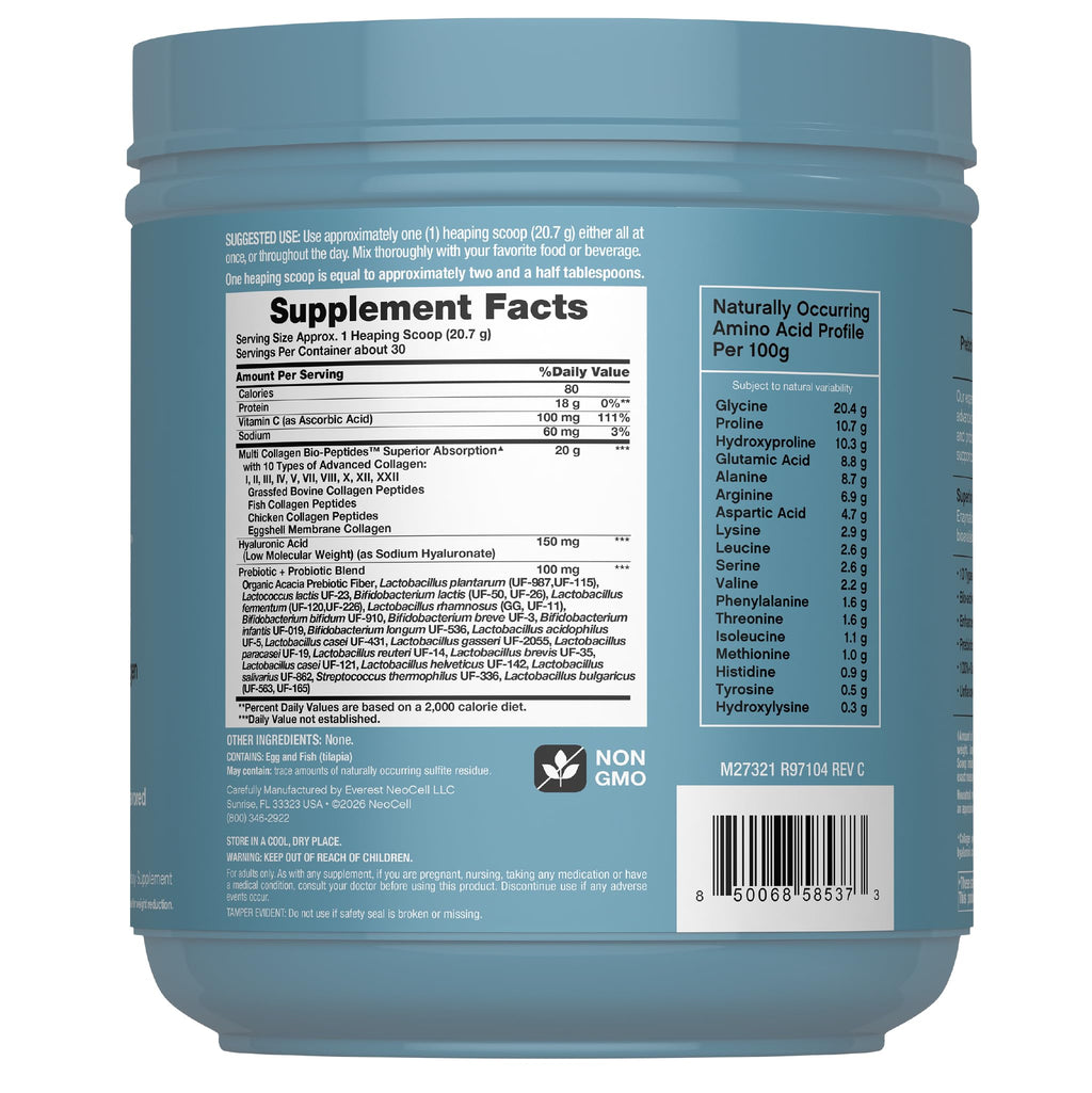 NeoCell Multi Collagen Bio-Peptides Powder with HA


