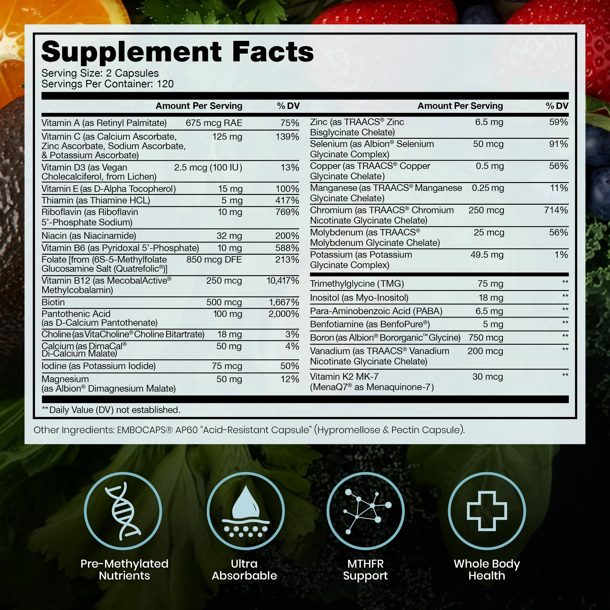 Pure TheraPro Rx Methylated Multivitamin – Iron-Free


