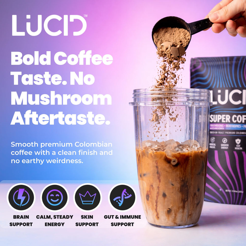 Mushroom Nootropics Blend for Focus - by Lucid - USA Made

