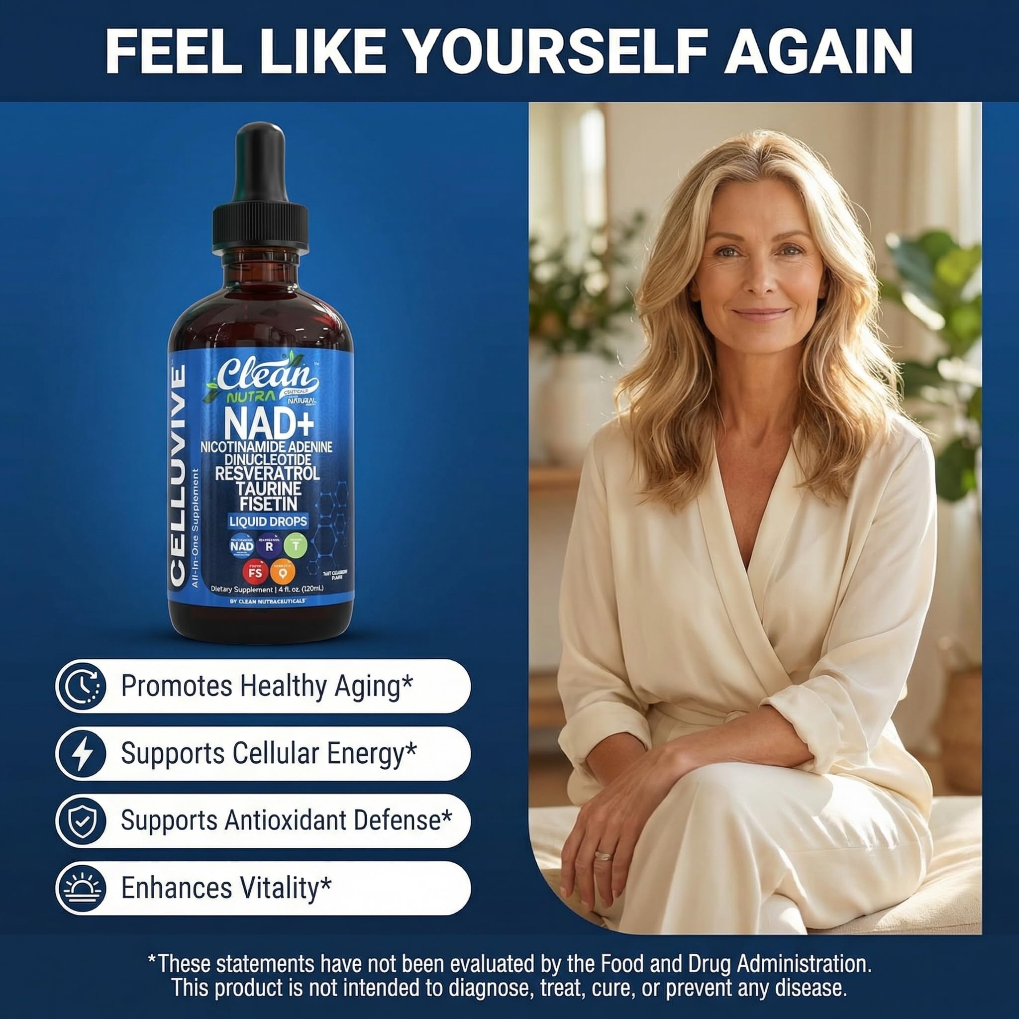 CelluVive Liposomal NAD Resveratrol Drops

