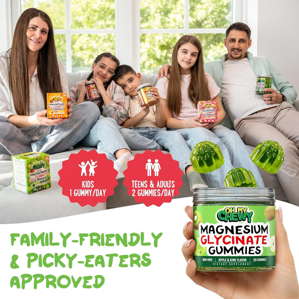 OH MY CHEWY Magnesium Glycinate Gummies for Sleep Support

