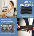 Zyllion Shiatsu Back Massager with Heat - 3D Kneading Pillow


