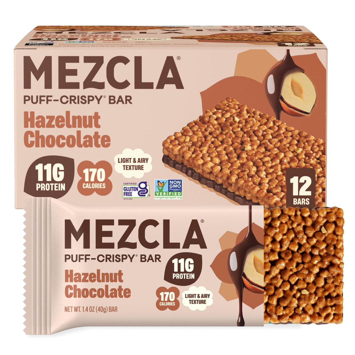 Mezcla Puff-Crispy Plant Based Protein Bars
