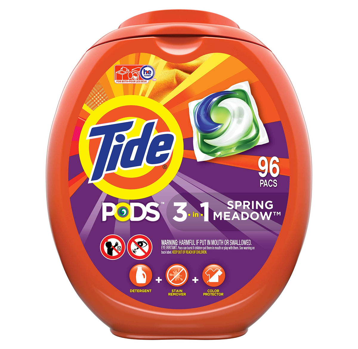 Tide PODS Laundry Detergent Pacs, 3-in-1, HE Compatible