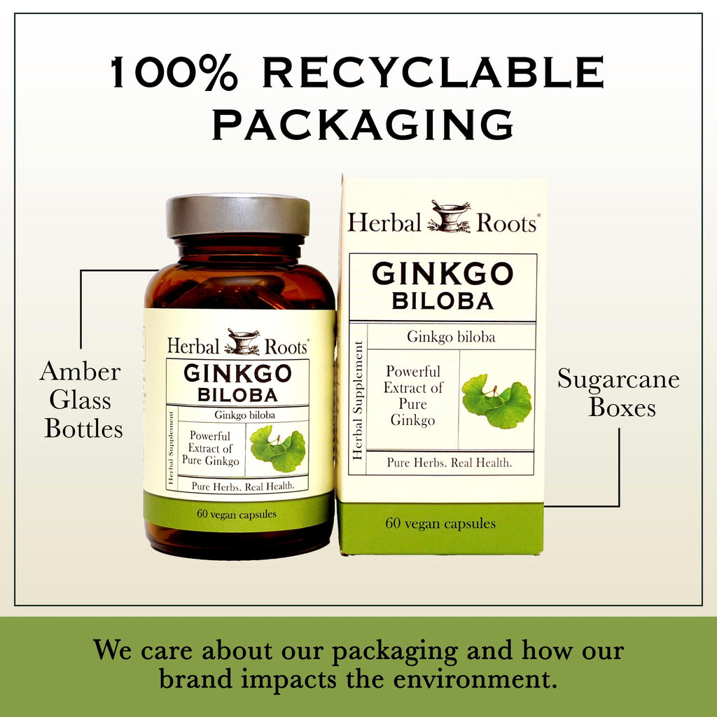 Herbal Roots Ginkgo Biloba Organic Herbal Supplement

