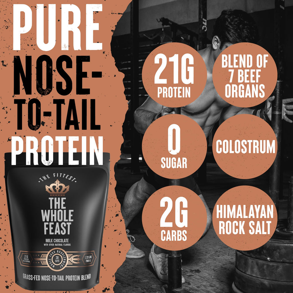 The Fittest Whole Feast Grass-Fed Beef Protein Powder

