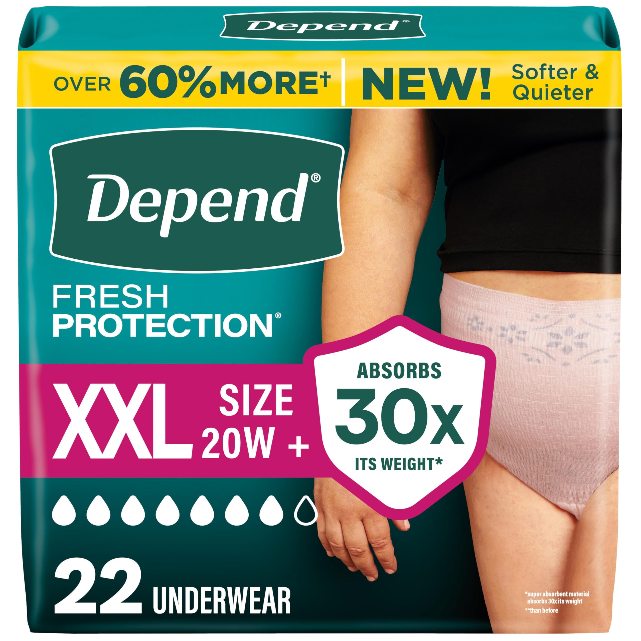 Depend Fresh Protection Women's Incontinence Underwear Maximum Absorbency