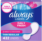Always Daily Fresh Thin Panty Liners Edge-to-Edge Adhesive

