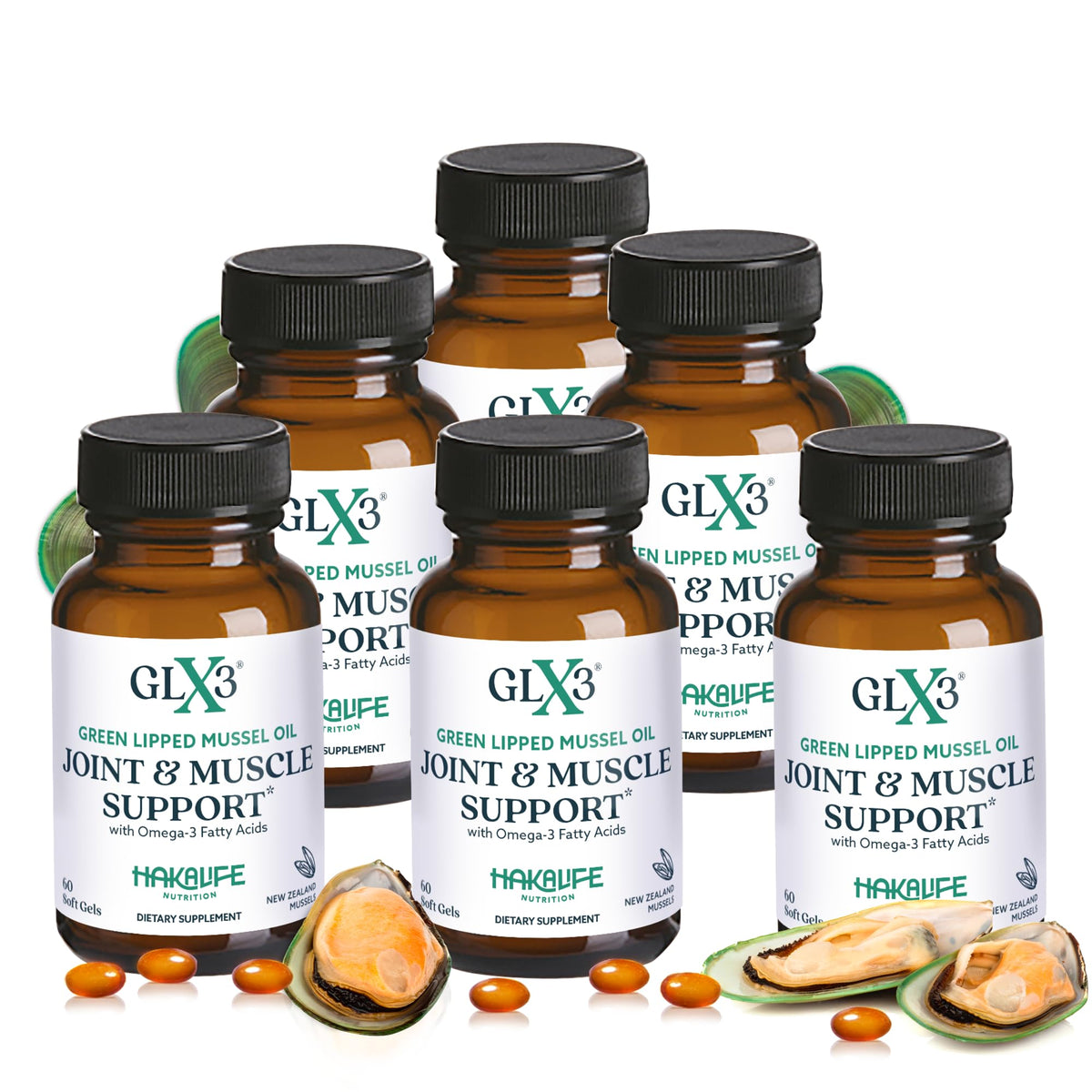 Haka Life GLX3 Green Lipped Mussel Oil Capsules for Joints