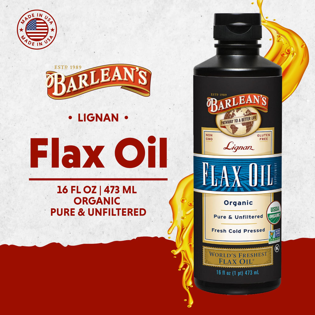Barlean's Organic Lignan Flaxseed Oil | Vegan & Gluten Free

