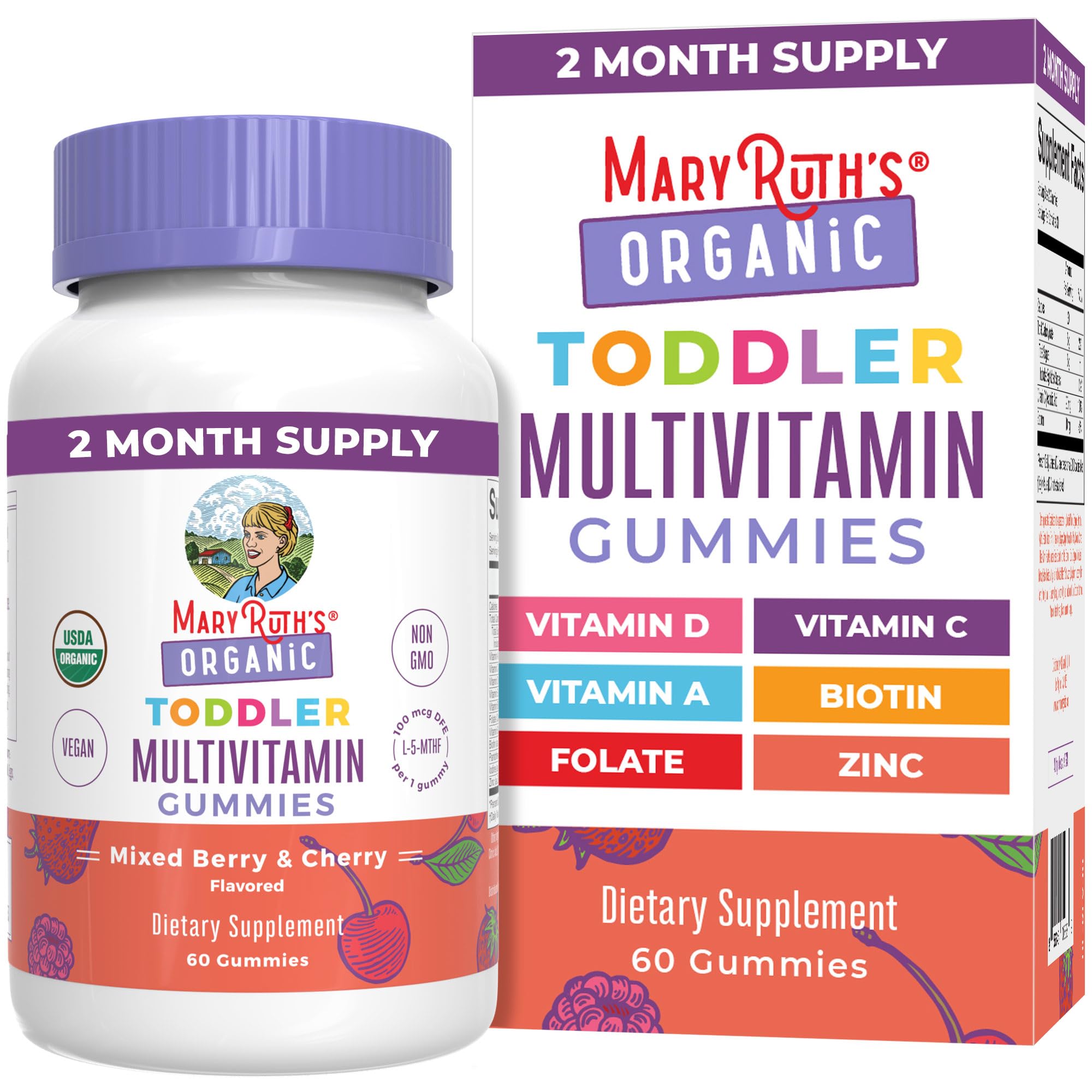 MaryRuth's Organic Toddler Multivitamin Gummies | Daily Vitamin

