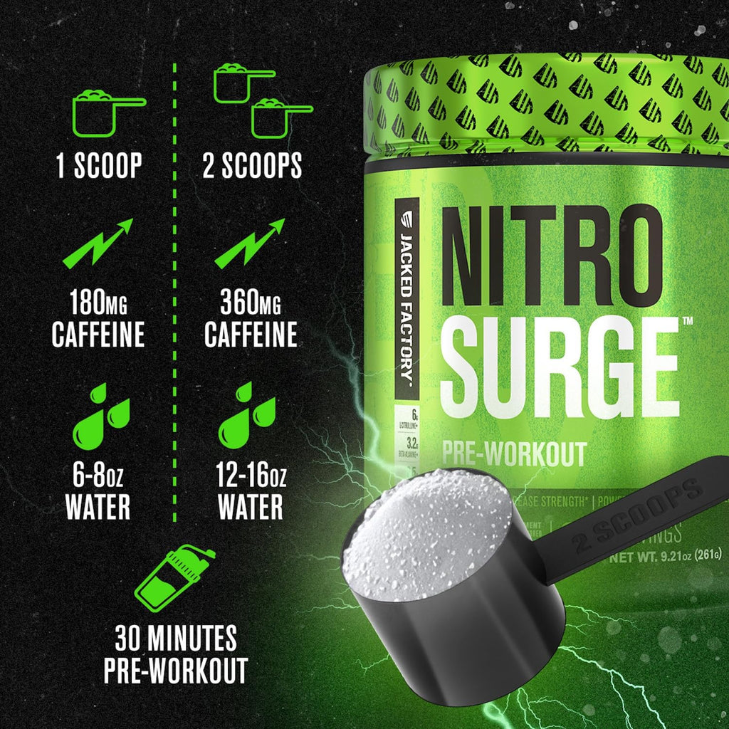 Jacked Factory Nitrosurge Pre-Workout Supplement | Energy

