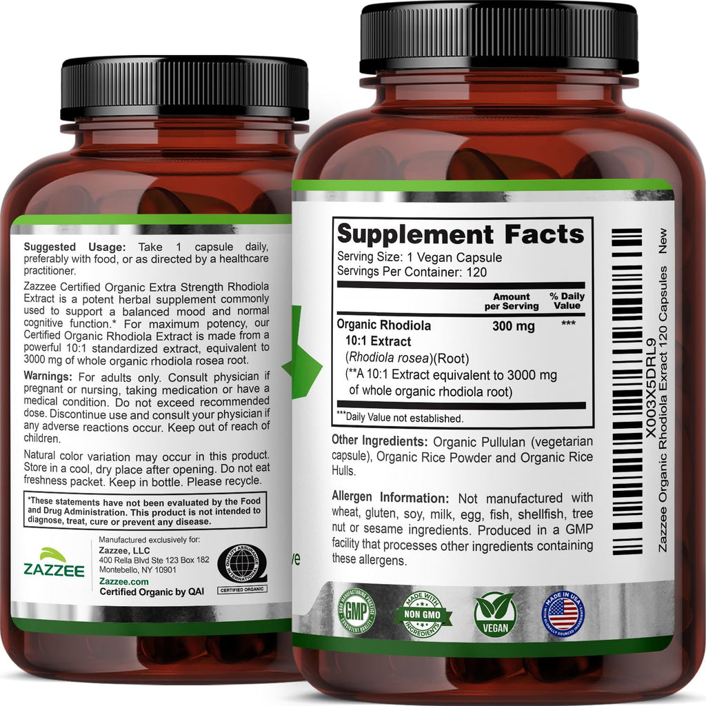 Rhodiola Extract Capsules | Zazzee Naturals

