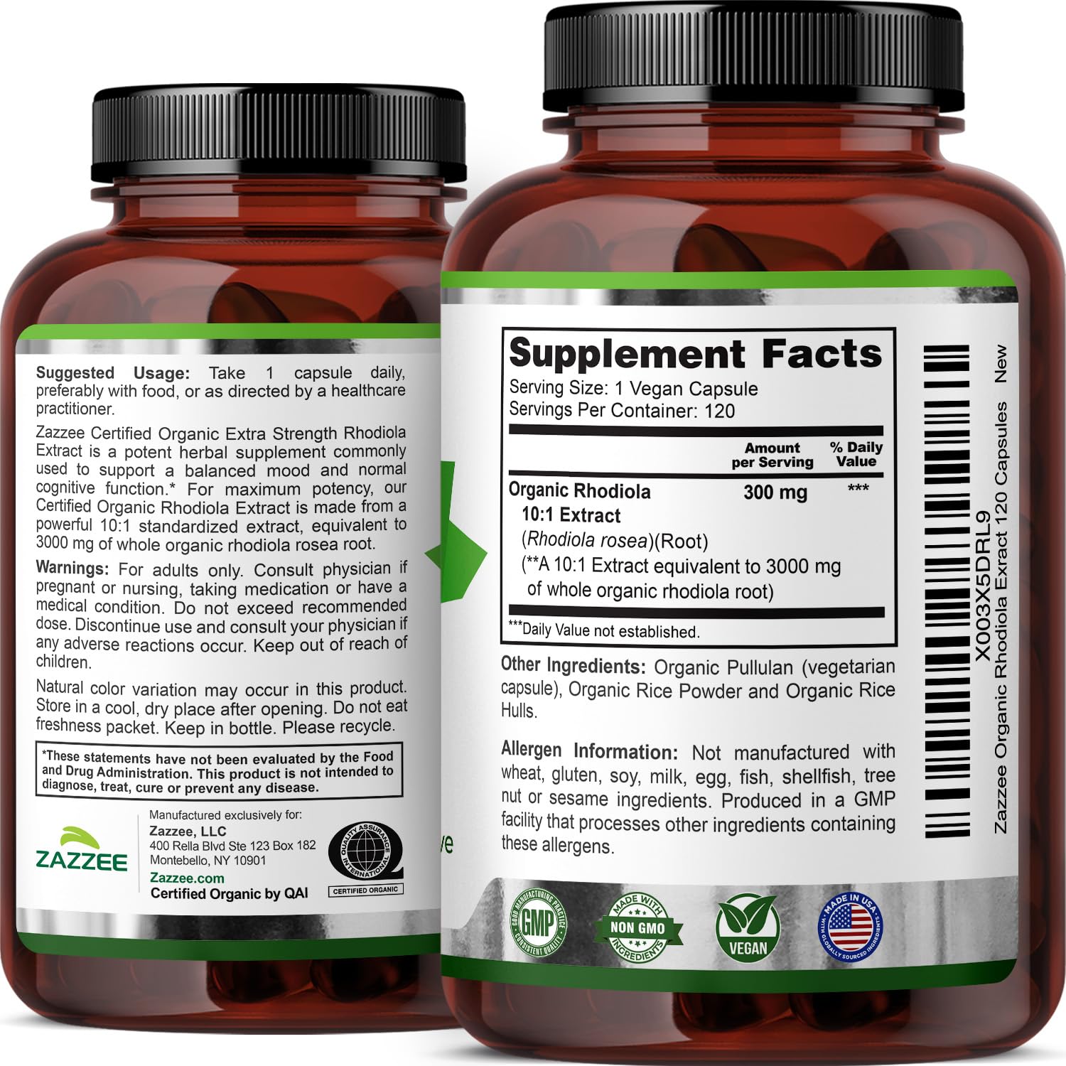 Rhodiola Extract Capsules | Zazzee Naturals

