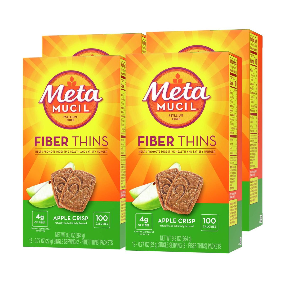 Metamucil Fiber Thins Daily Psyllium Husk Fiber Supplement