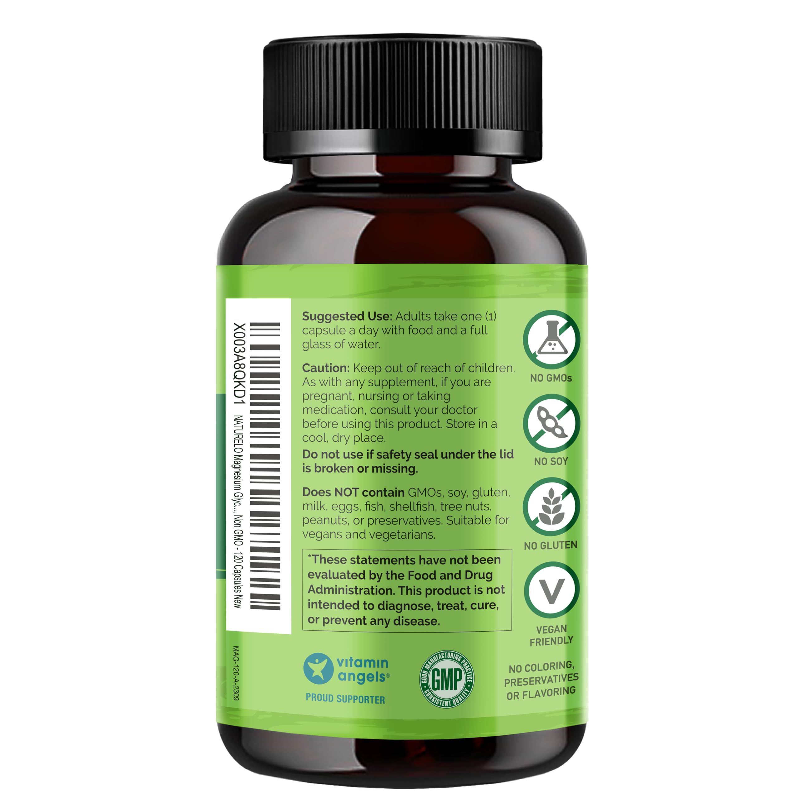 Naturelo Magnesium Glycinate Chelate Complex - Sleep & Calm

