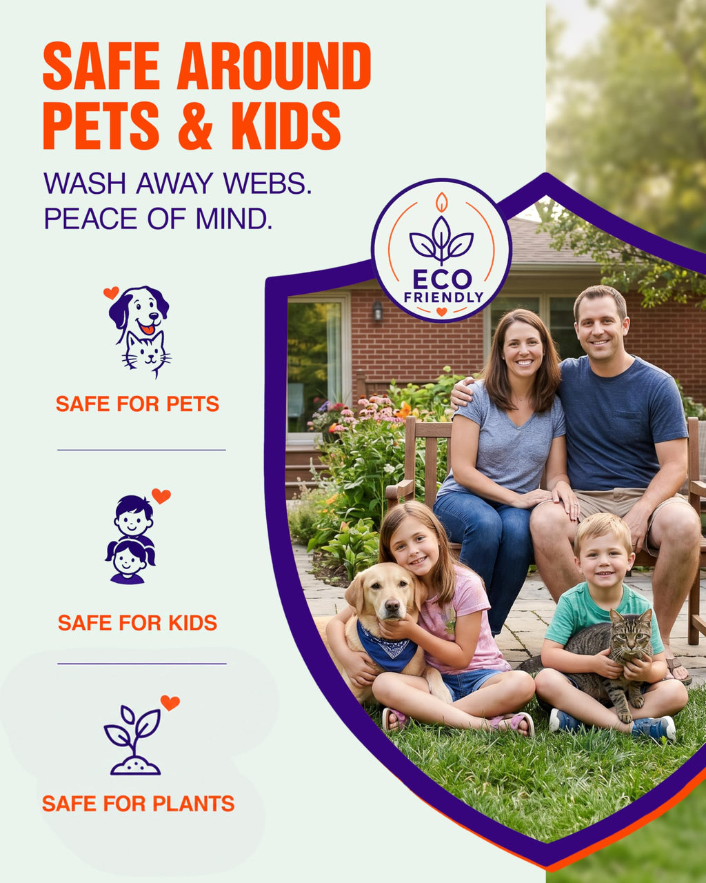 Advanced Outdoor Spider Web Dissolver and Repellent Pet Safe

