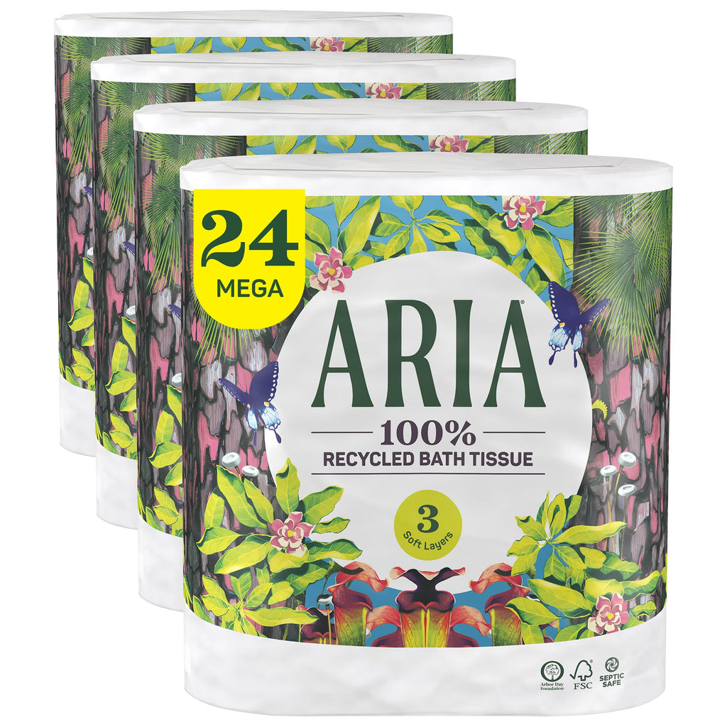 Aria Toilet Paper 100% Recycled – Soft & Strong

