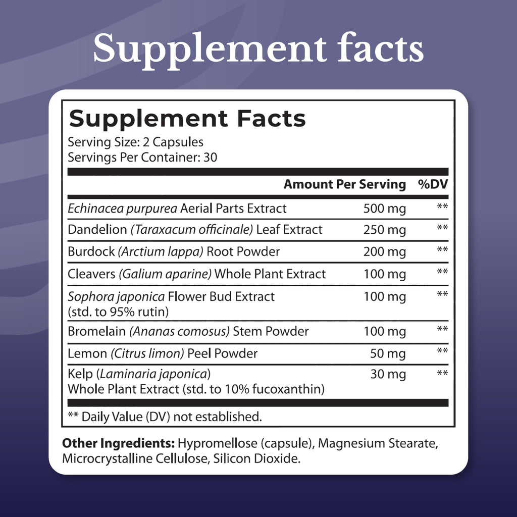 NationHealth MD Lymph MD Lymphatic Supplement | Plant-based

