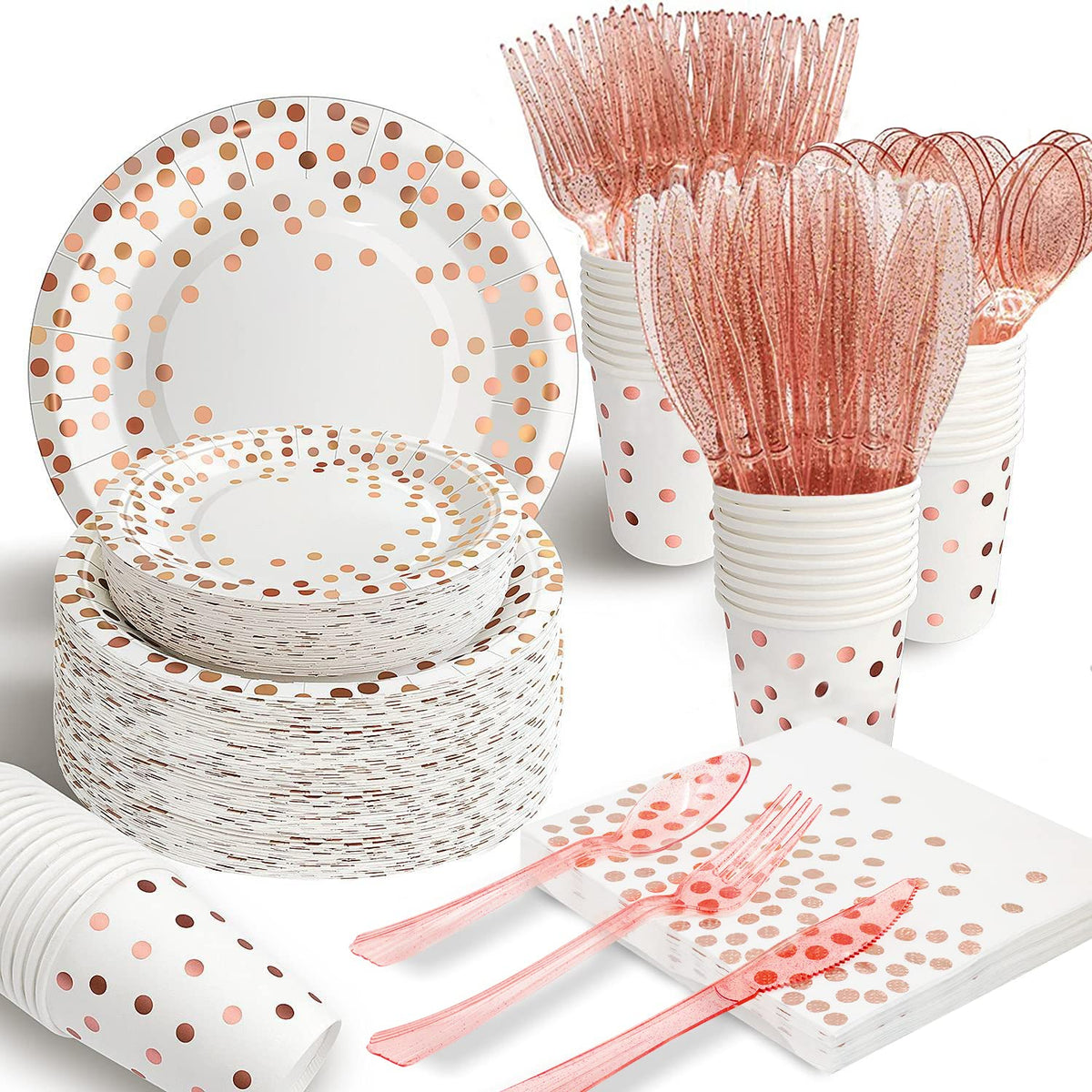 AIRE Disposable Dinnerware Set, Heavy-Duty Party Supplies