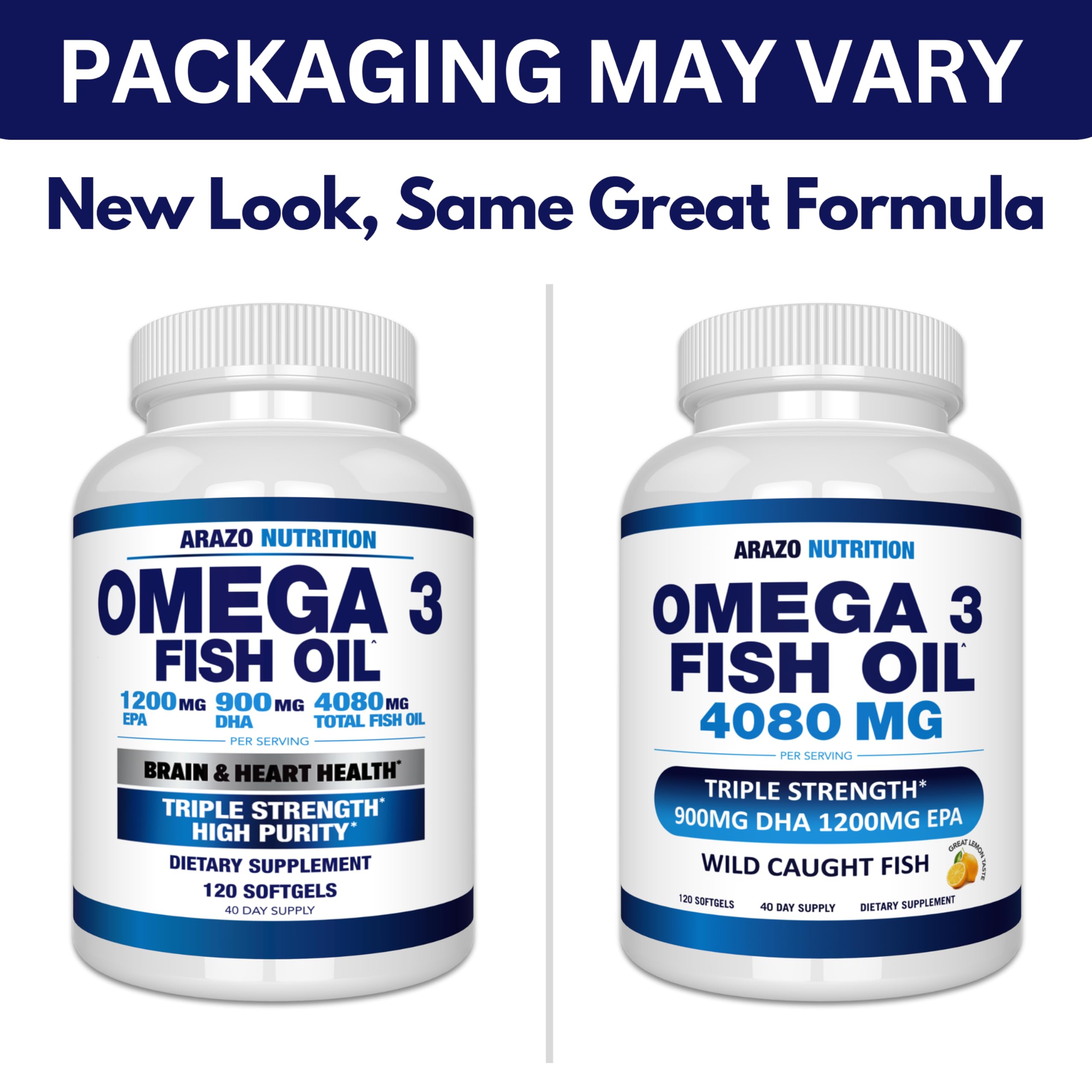 Arazo Nutrition Omega-3 Fish Oil Concentrate Softgels

