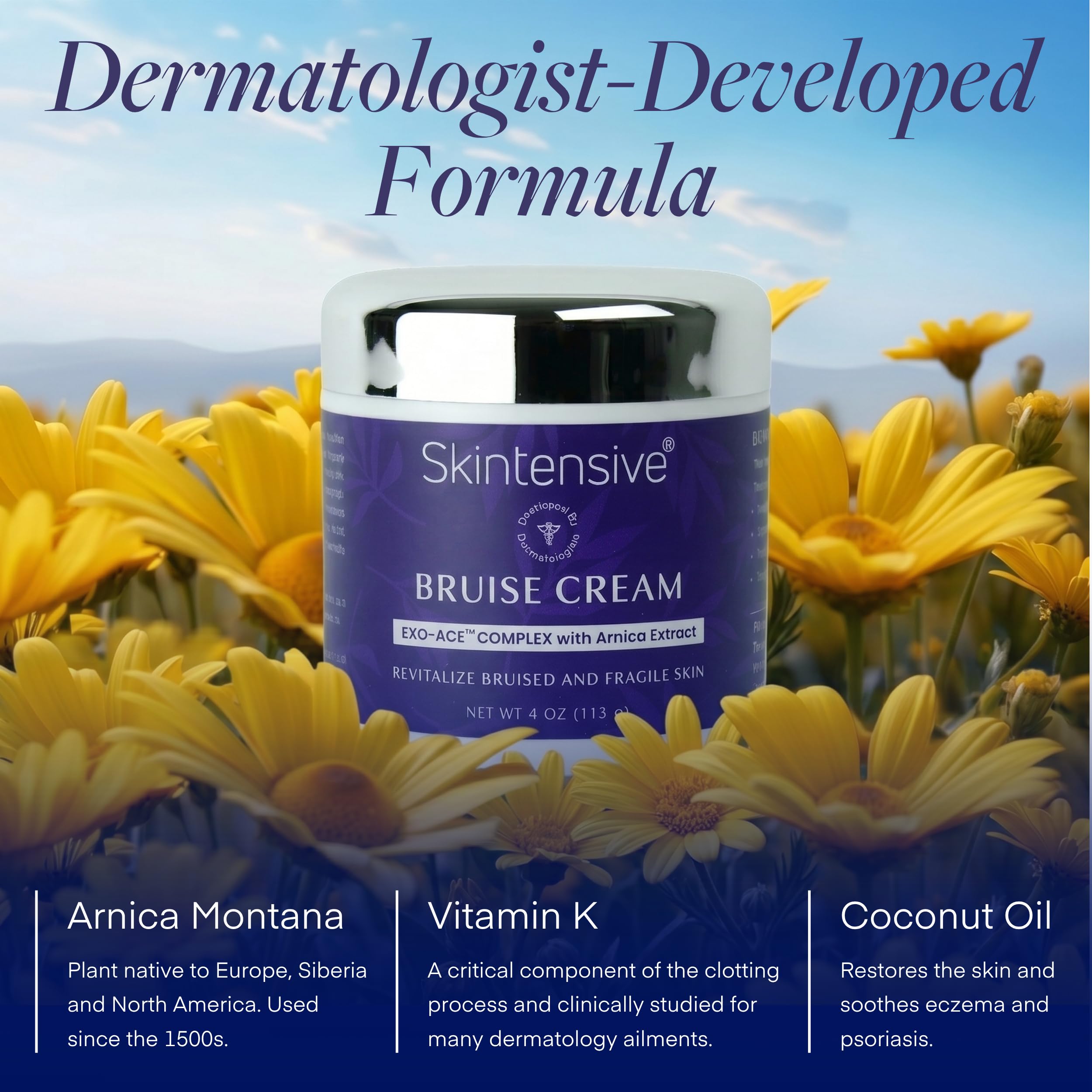 SKINTENSIVE Arnica Bruise Cream for Thin Skin | Non-Greasy

