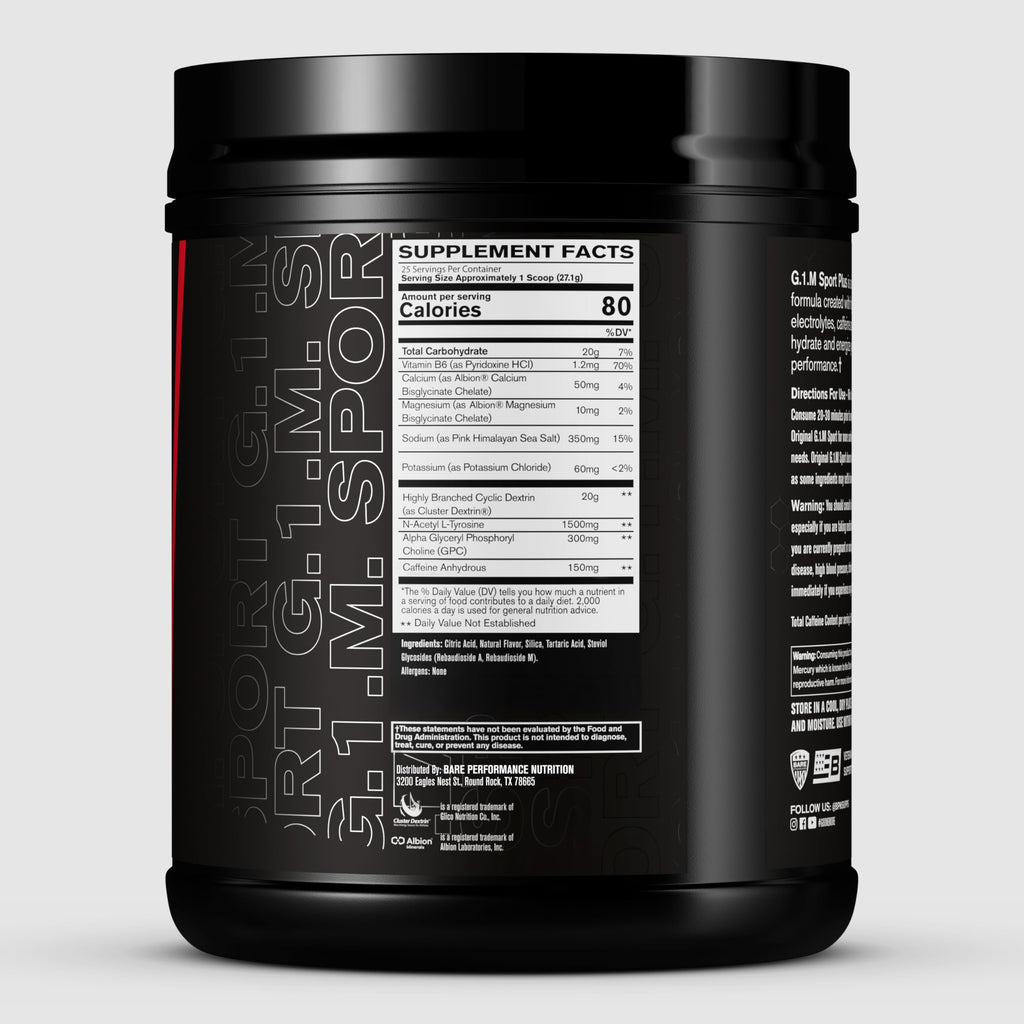 Bare Performance G.1.M Sport+ Endurance Pre-Workout

